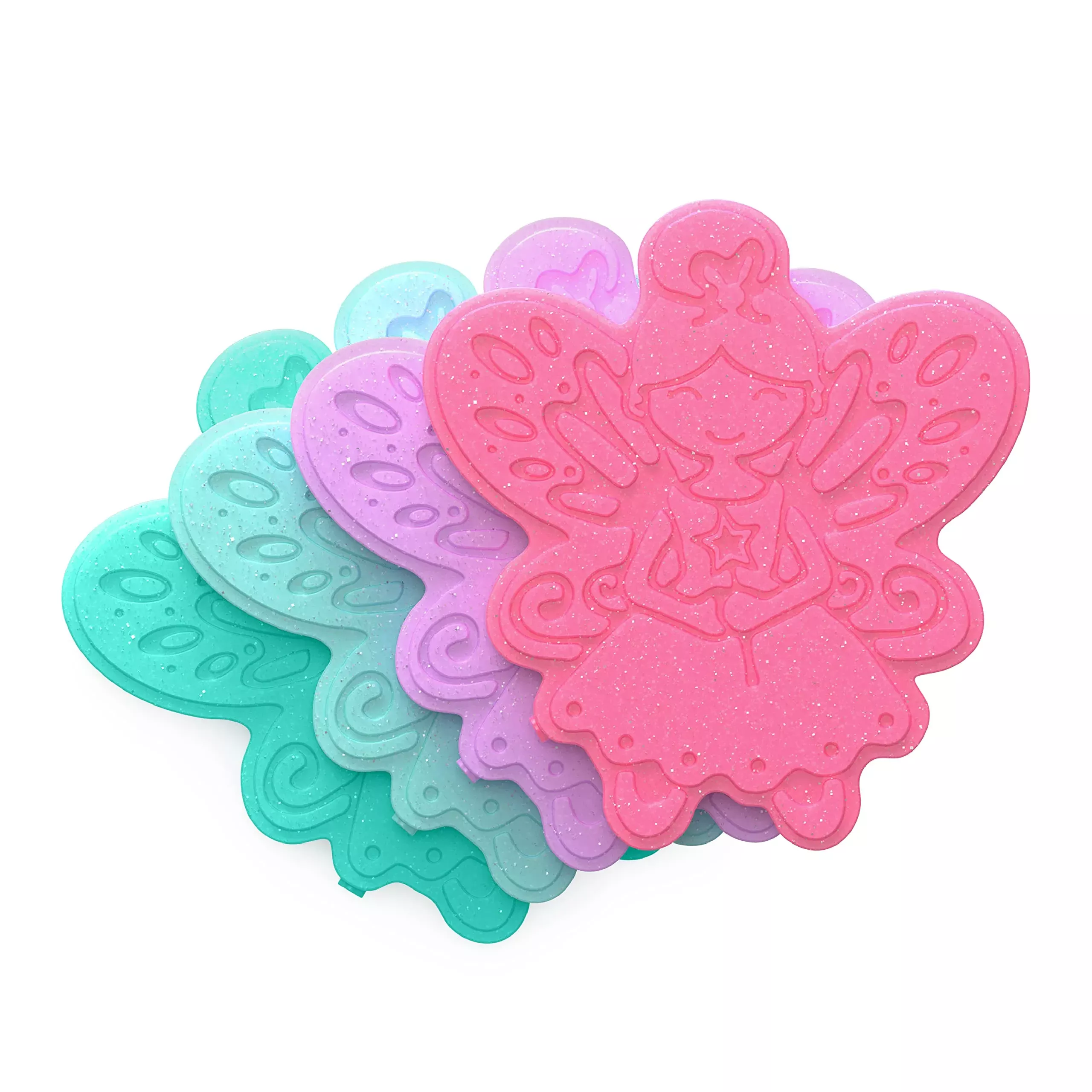 Bentgo Buddies Glitter Reusable Ice Packs - Slim Ice Packs For Lunch Boxes, Lunch Bags, And Coolers - Multicolored 4-Pack (Fairy