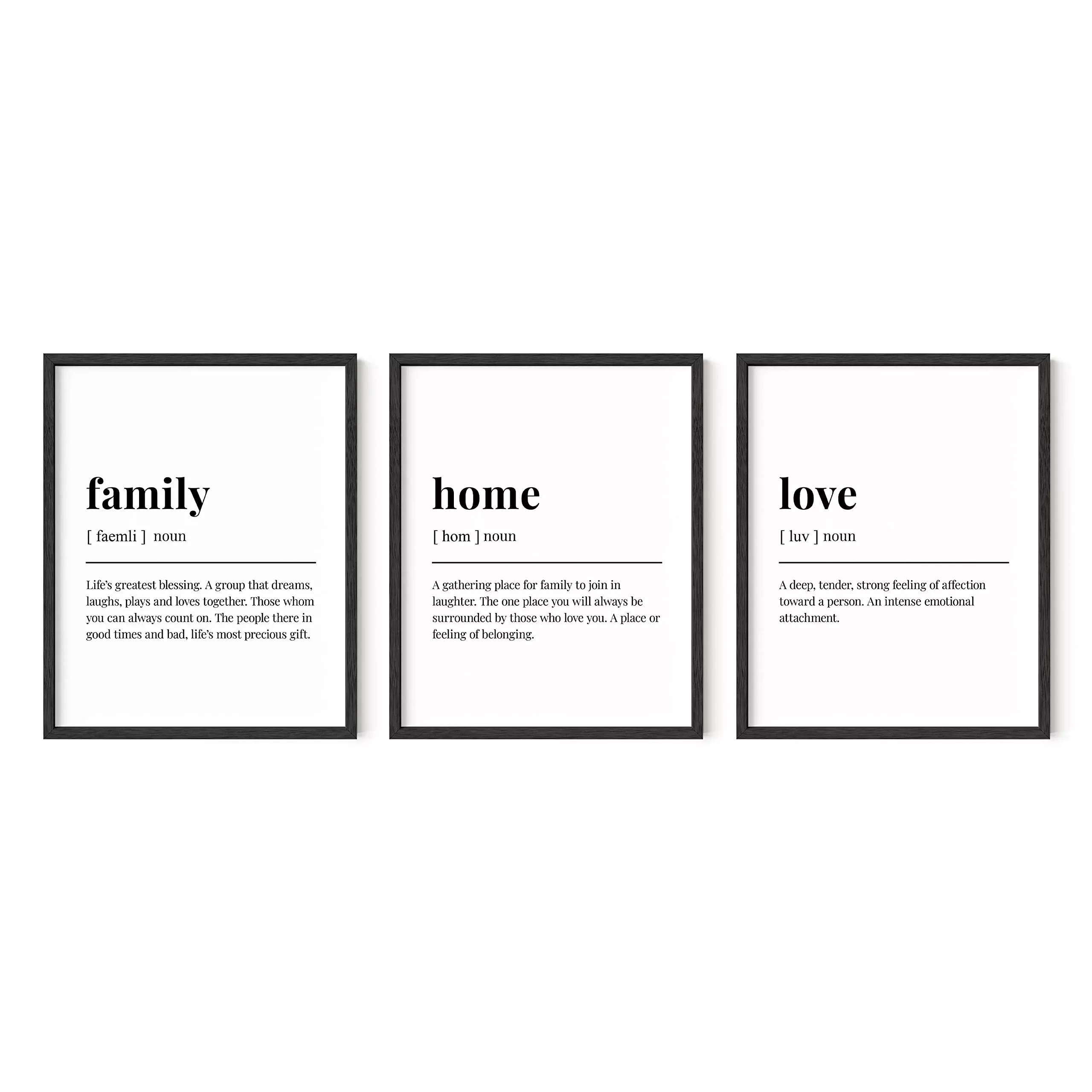 Haus And Hues Family Quotes Wall Art Love Picture Decor, Black And White Pictures For Family Wall Art Black And White Wall Art F