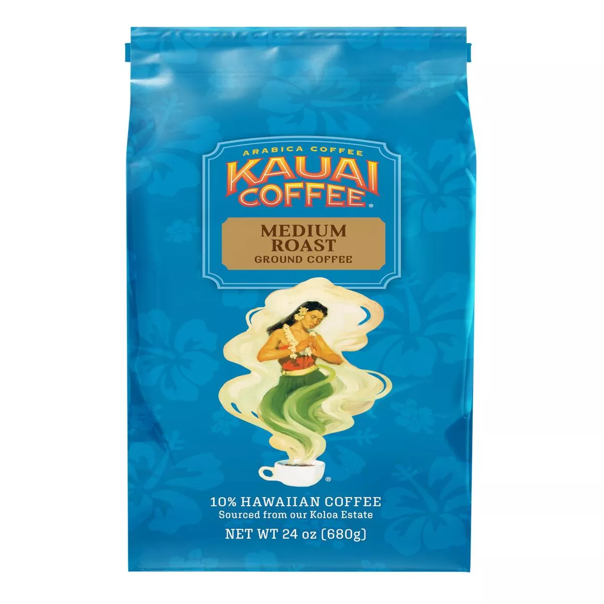 KAUAI COFFEE Medium Roast Gourmet Arabica Coffee, 24 Ounce, Koloa Estate, Bold Rich Blend