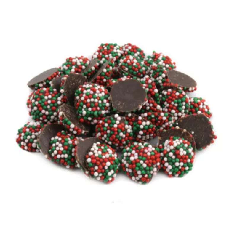 Petite Dark Chocolate Christmas Nonpareils
