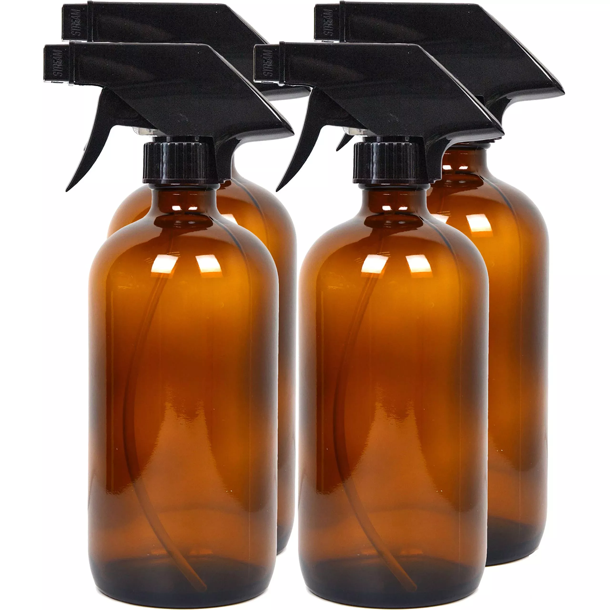 Youngever 4 Pack 16 Ounce Empty Glass Spray Bottles, Refillable Container For Essential Oils, Cleaning Products, Or Aromatherapy